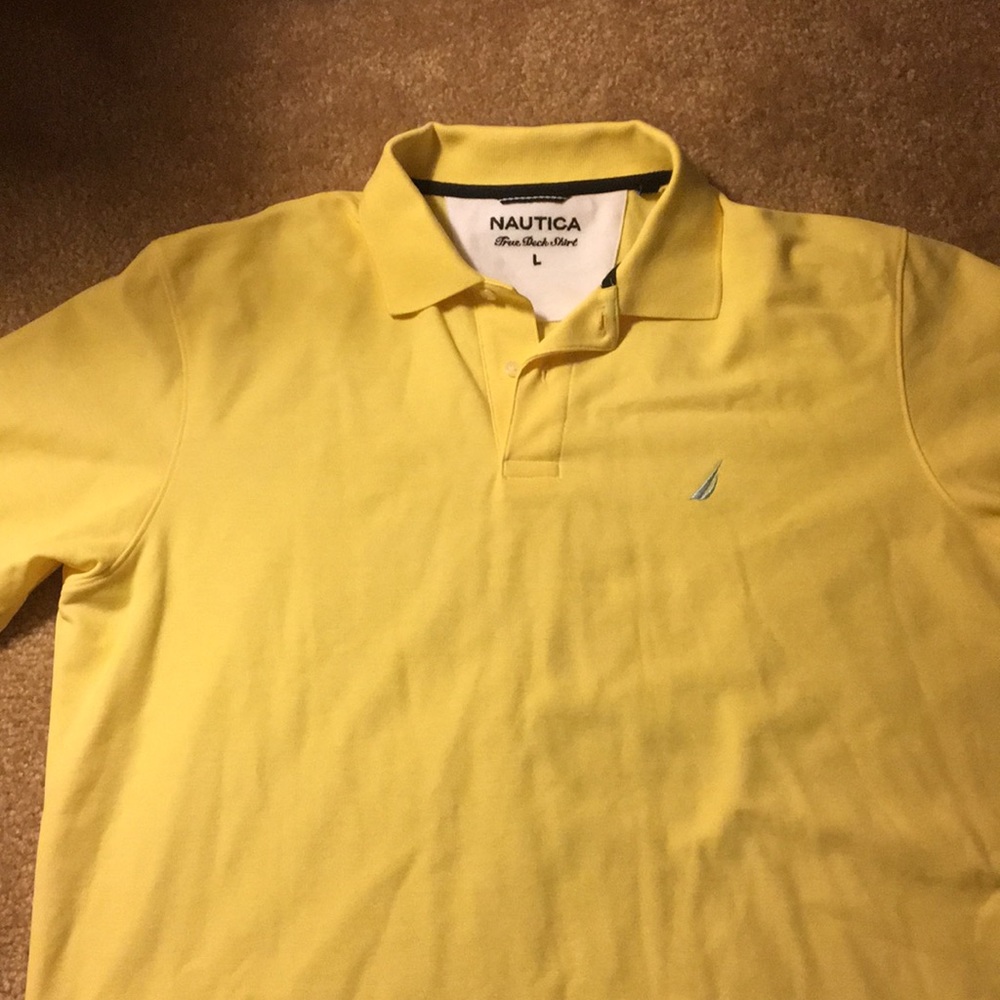 Yellow Nautica Polo Shirt Men’s L
